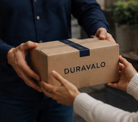 Duravalo package handed off securely for fast delivery
